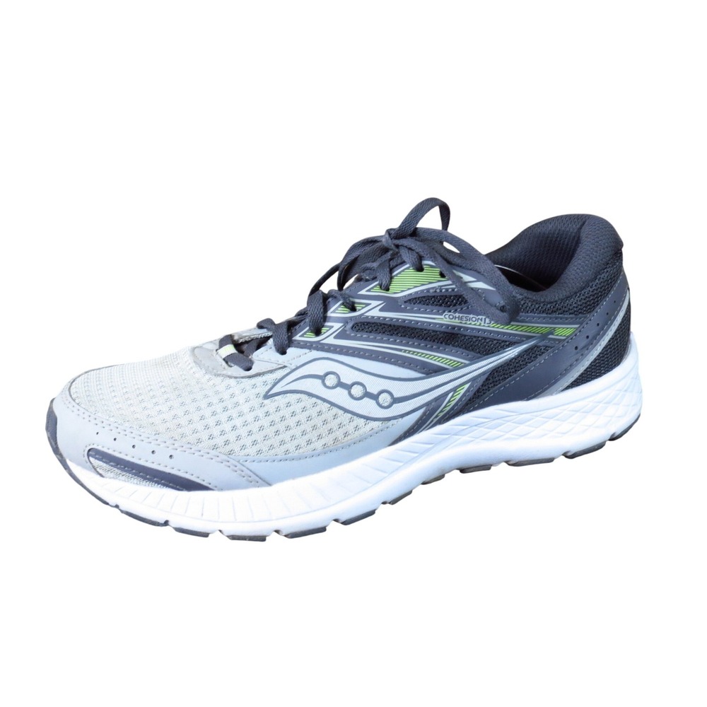 Saucony Cohesion 13 Mens Running Shoes Size 9.5 Athletic Training Grey Mesh